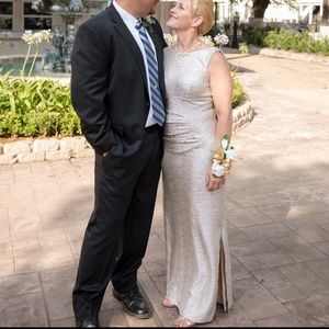 Silver mother of the bride dress